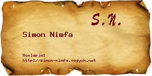 Simon Nimfa névjegykártya